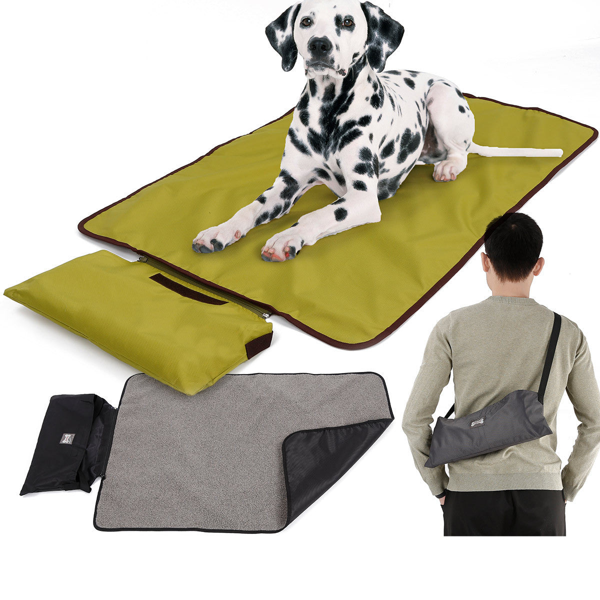 Catalonia Classic Waterproof Dog Mat, Portable Reversible Pet